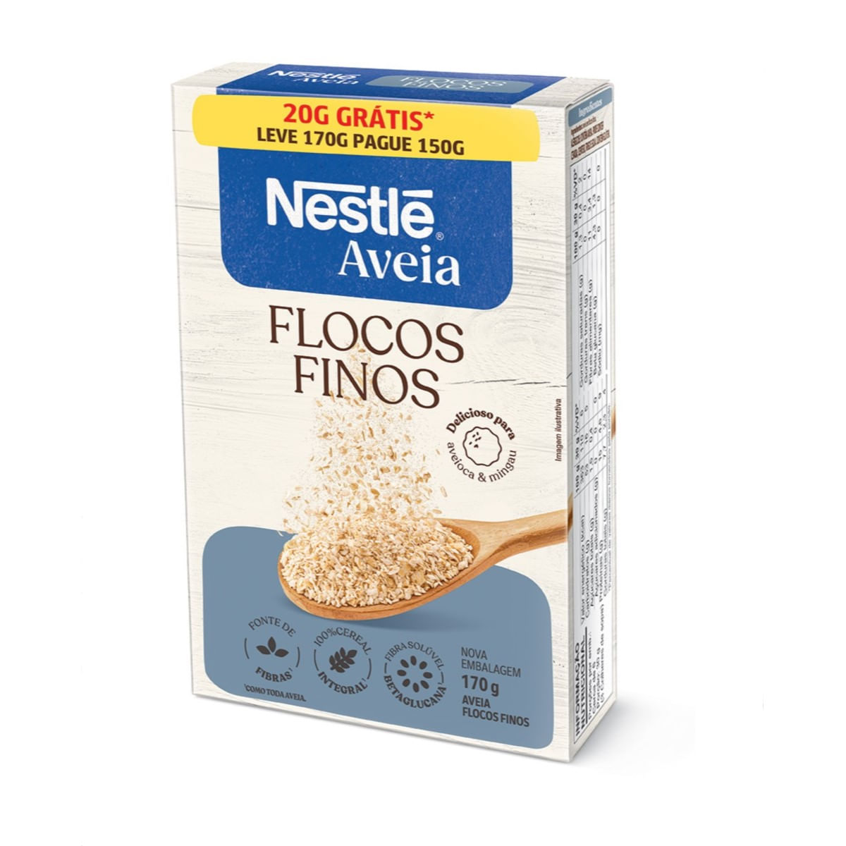 Aveia Flocos Finos Nestlé Leve 170g Pague 150g