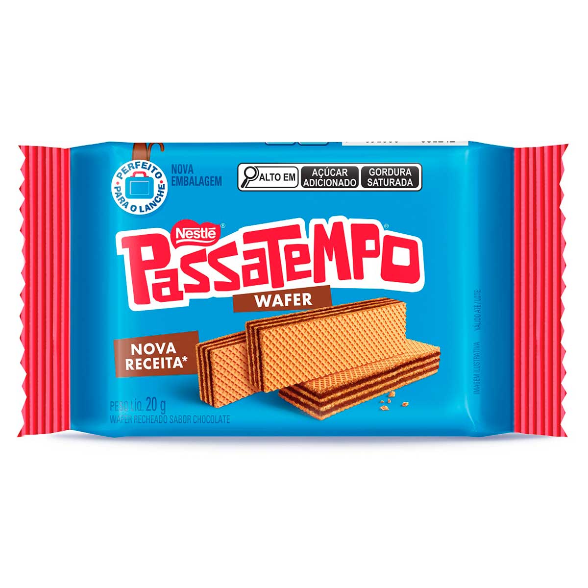 Biscoito Passatempo Mini Wafer Chocolate 20g