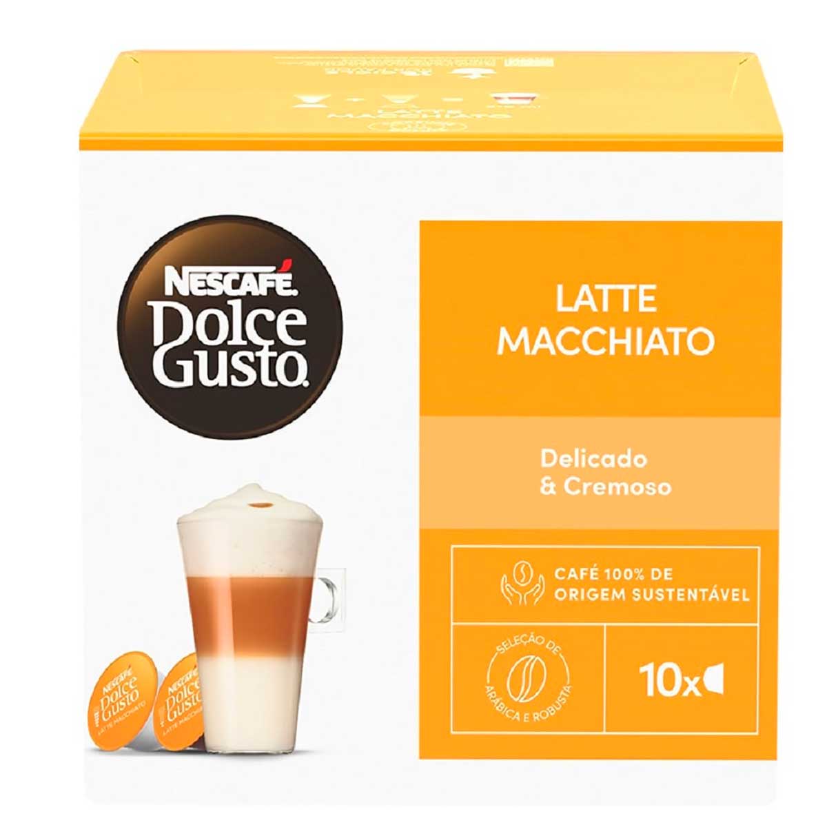 Café em Cápsula Nescafé Dolce Gusto Latte Macchiato 10 Cápsulas 112,5g