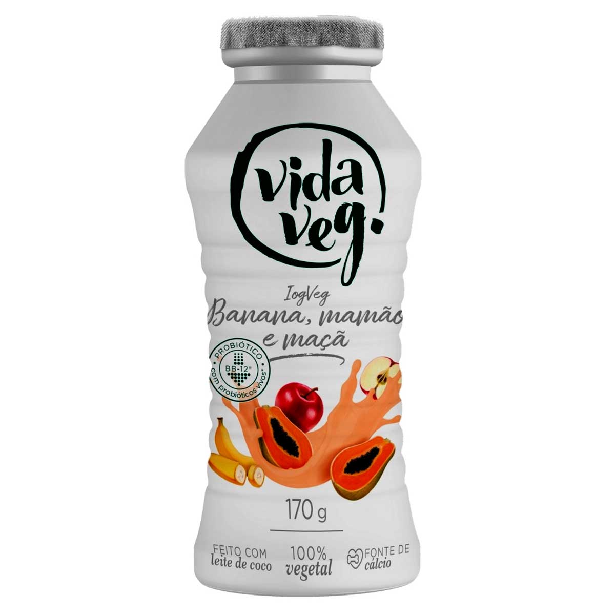 Iogurte Vegano Sabor Banana, Mamão e Maça Vida Veg 170g