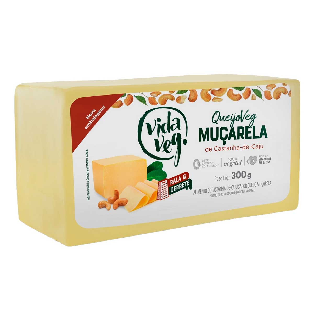 Queijo Mussarela Vegano de Castanha de Caju Vida Veg 300g