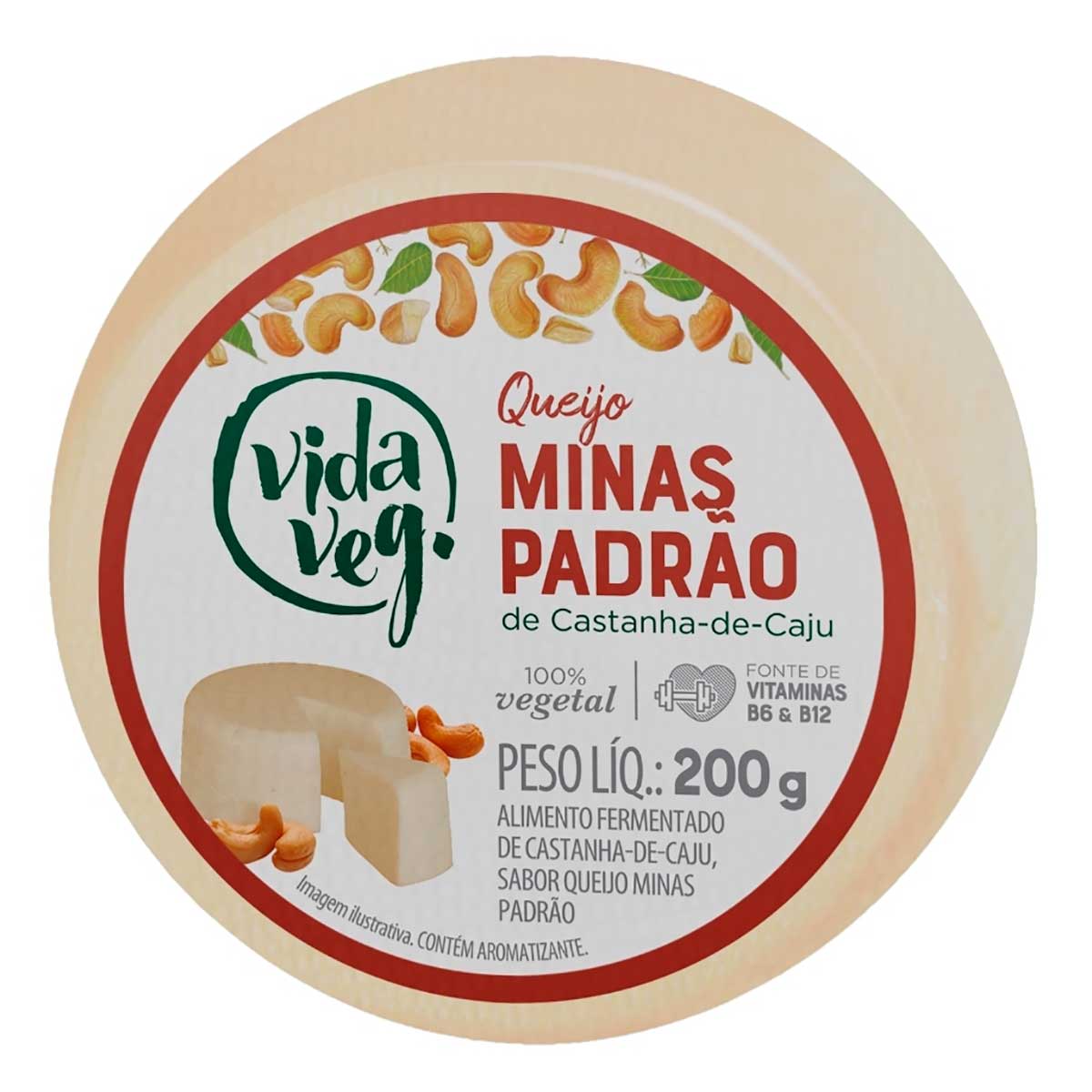 Queijo Minas Padrão Vegano de Castanha de Caju Vida Veg 200g