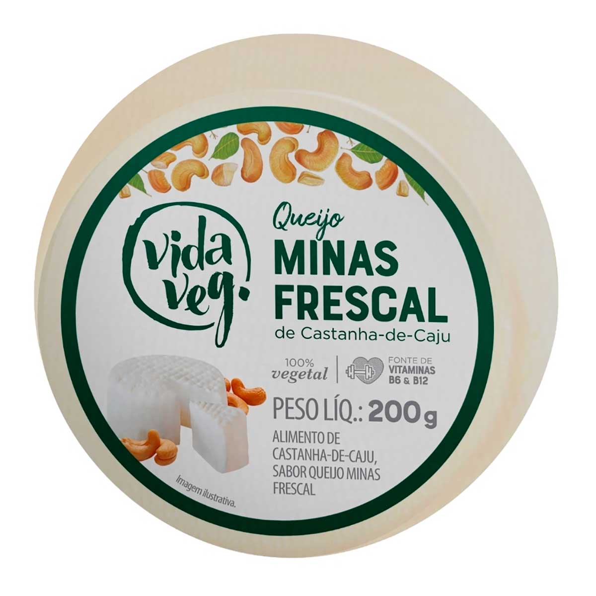 Queijo Minas Frescal Vegano de Castanha de Caju Vida Veg 200g