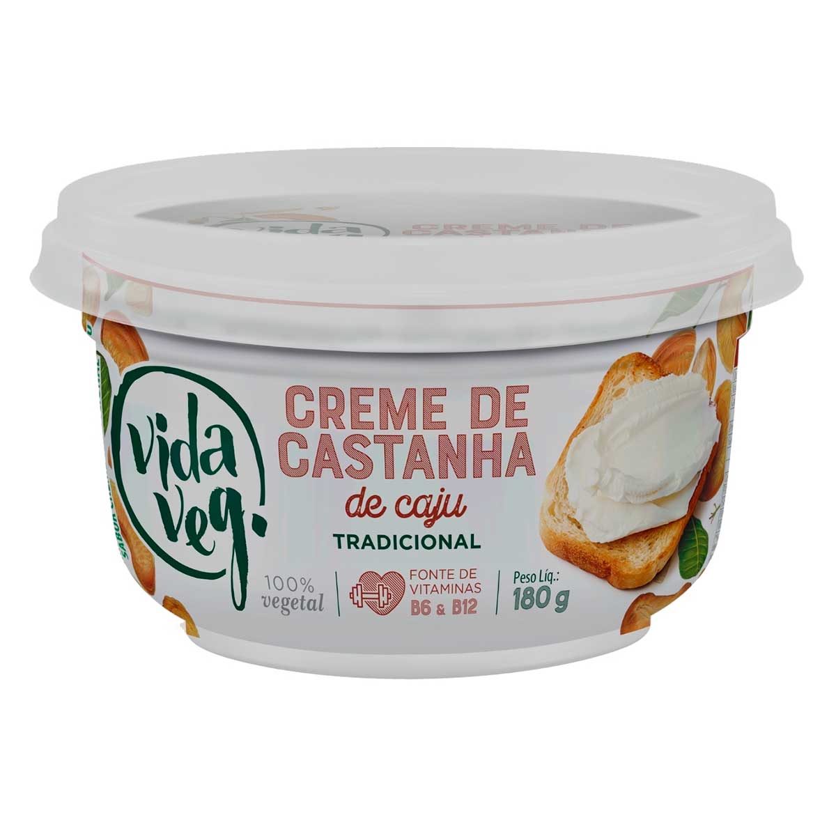 Creme de Castanha de Caju Tradicional Vida Veg 180g