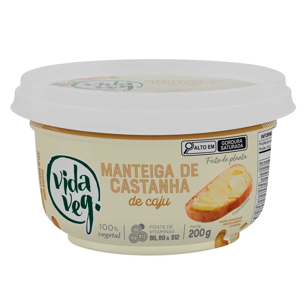 Manteiga Vegetal de Castanha de Caju  Vida Veg 200g
