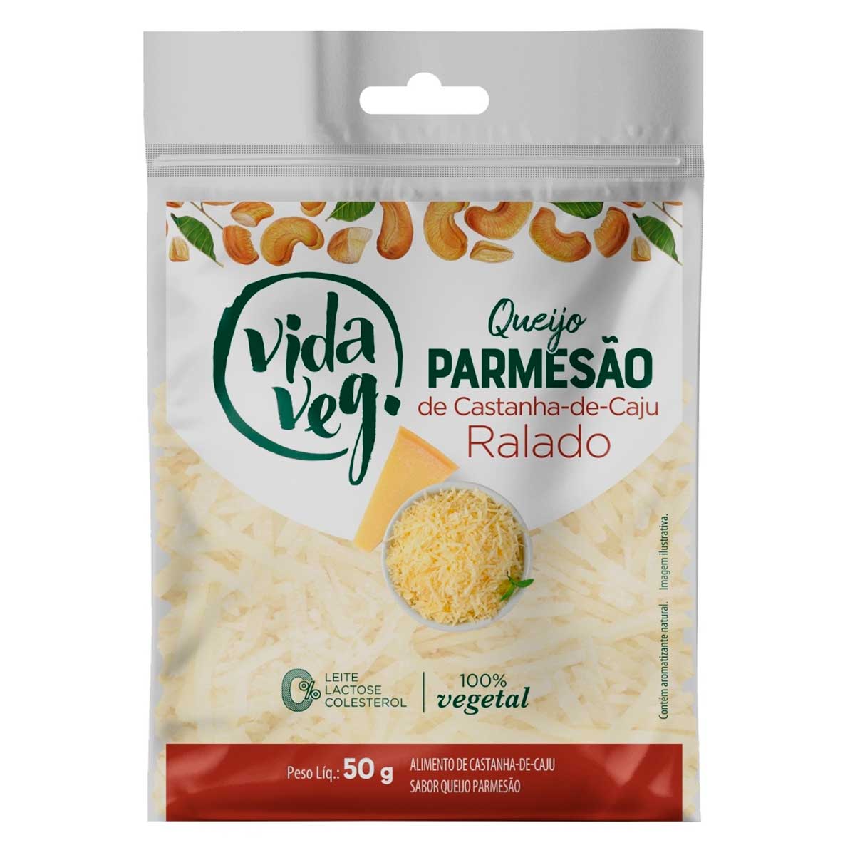 Queijo Parmesão Ralado Vegano de Castanha de Caju Vida Veg 50g