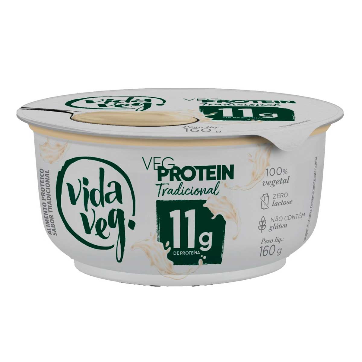 Iogurte Proteico Vegano 11g de Proteína Sabor Tradicional Vida Veg 160g