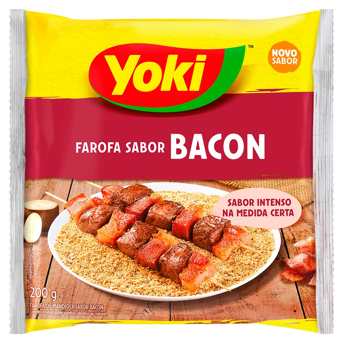 Farofa de Mandioca Sabor Bacon Yoki 200g