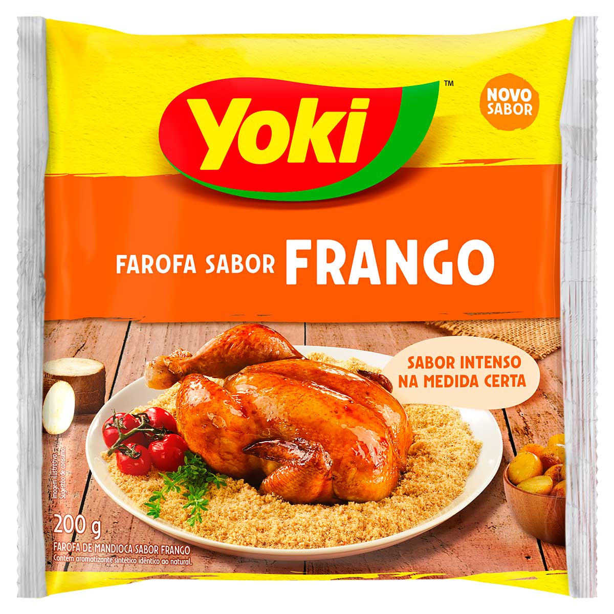 Farofa de Mandioca Sabor Frango Yoki 200g