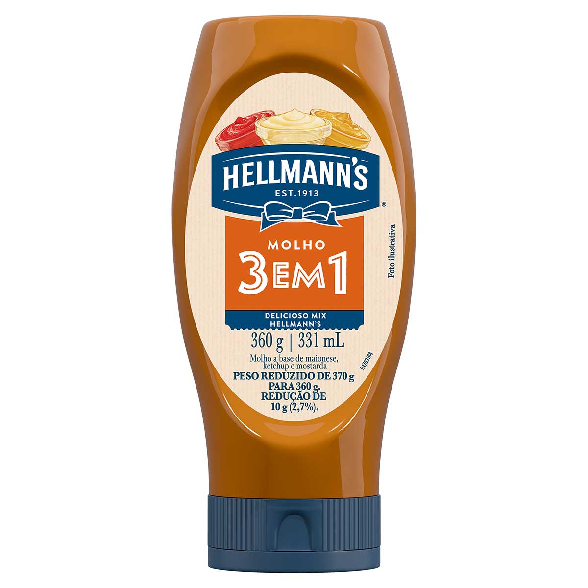Molho 3 em 1 Hellmann's 360g