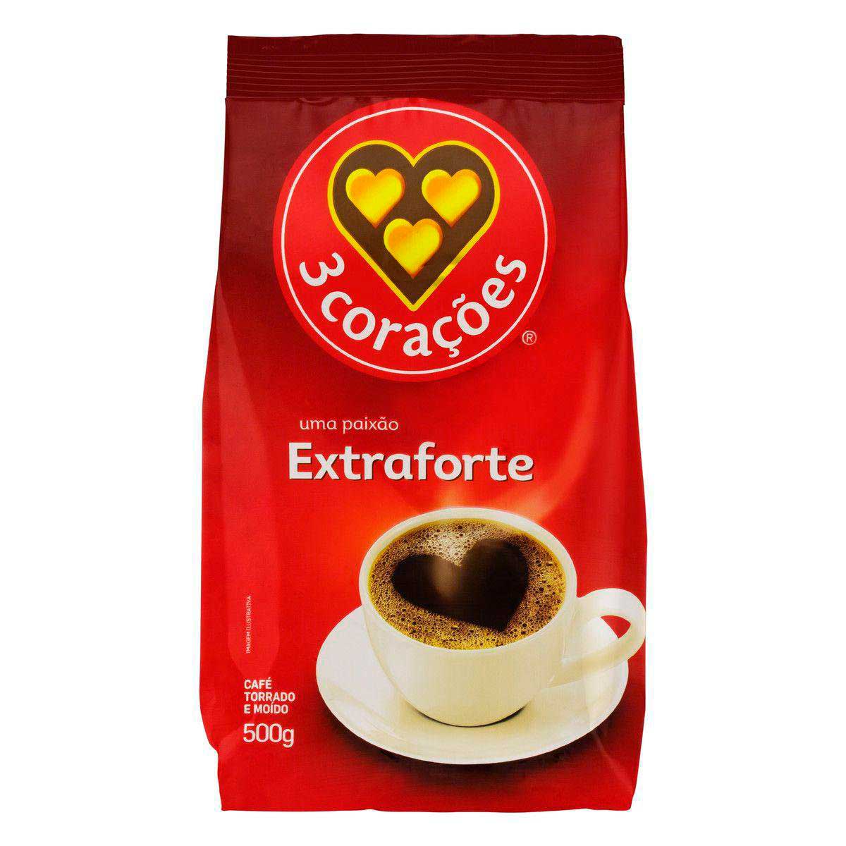 Café em Pó 3 Corações Extraforte 500g