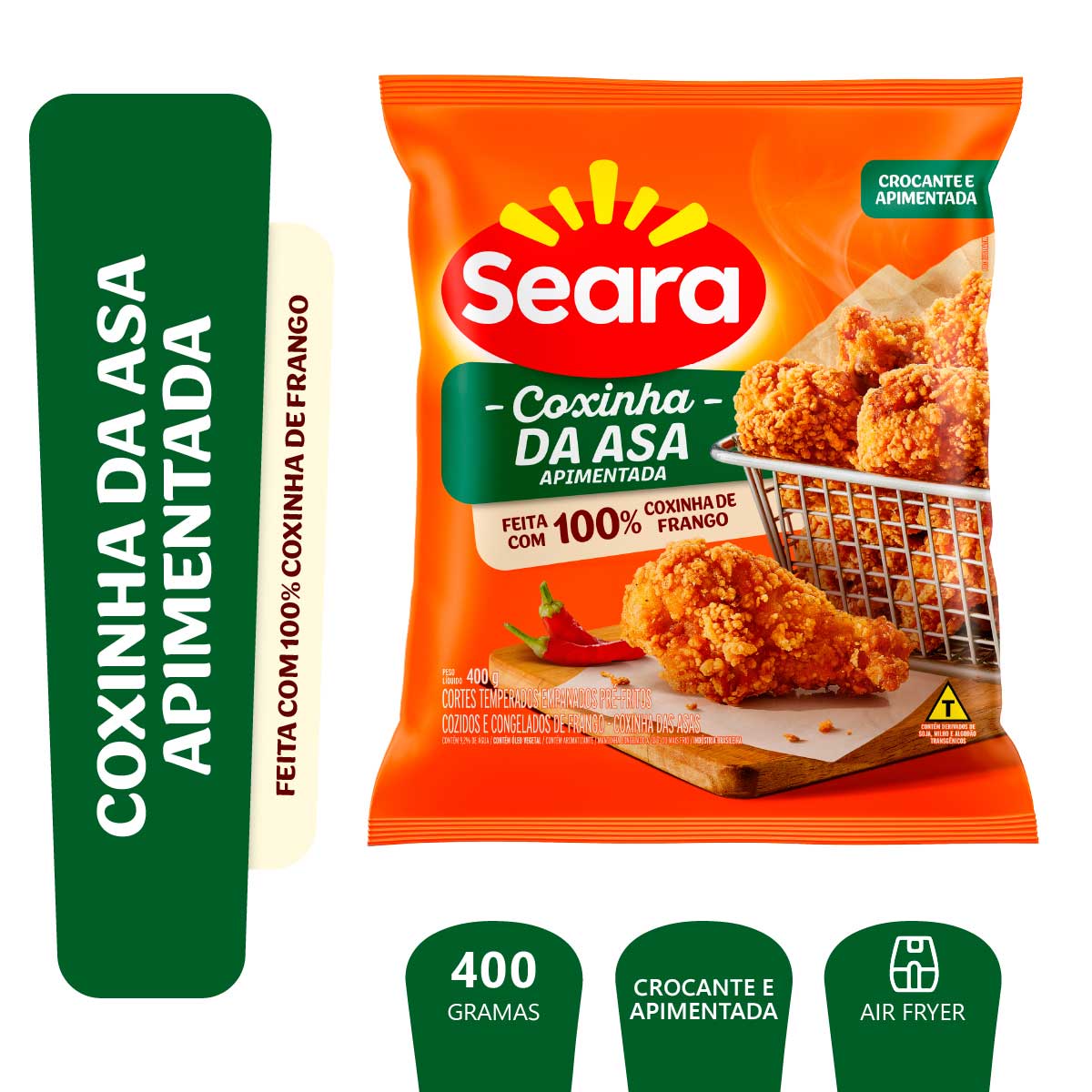 Coxinha De Frango Apimentada Empanado Crocante Seara 400g