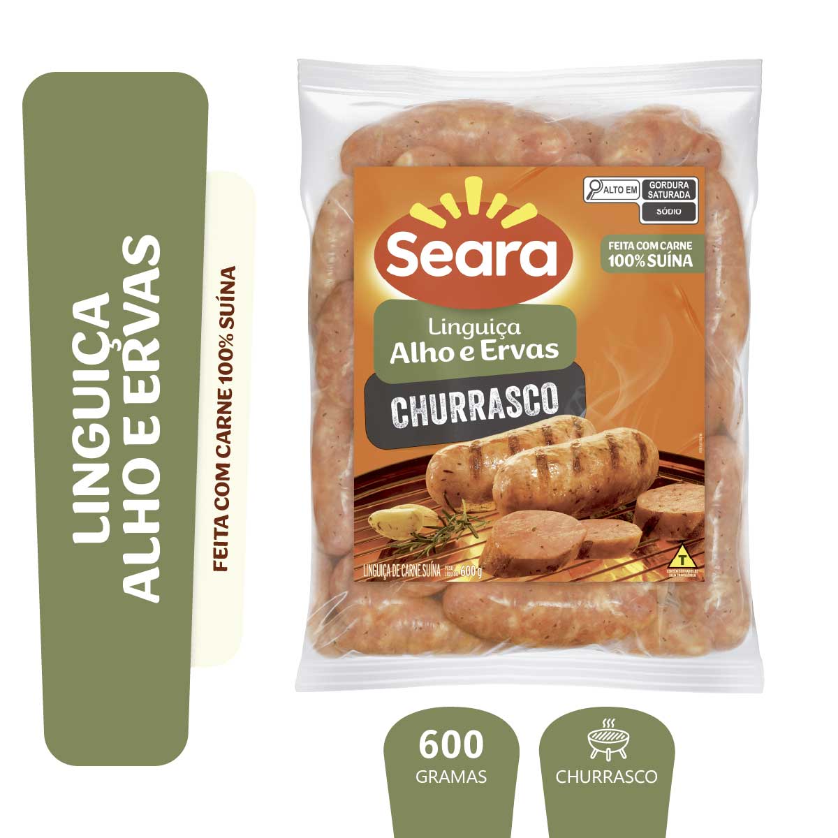 Linguiça com Alho e Ervas Churrasco Seara 600g