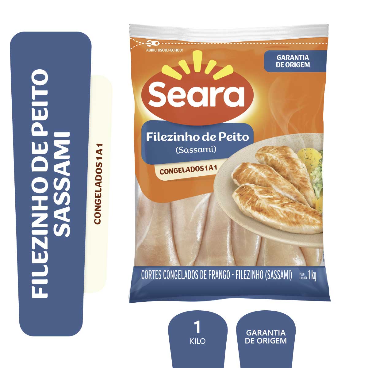 Filezinho De Frango Sassami Seara IQF 1kg