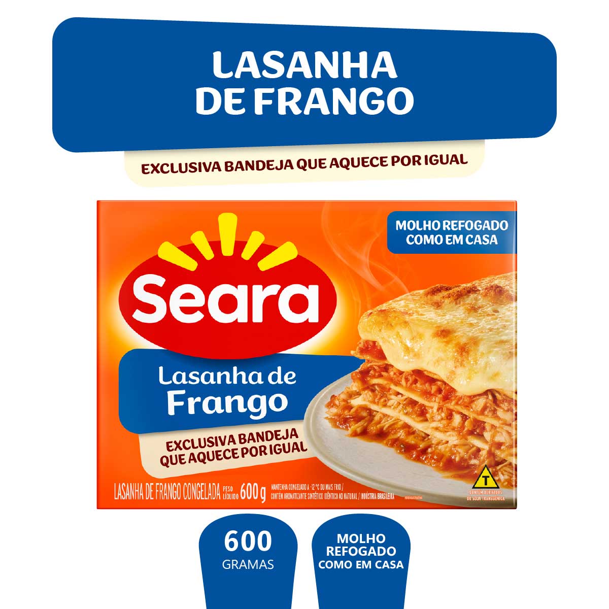 Lasanha de frango Seara 600g