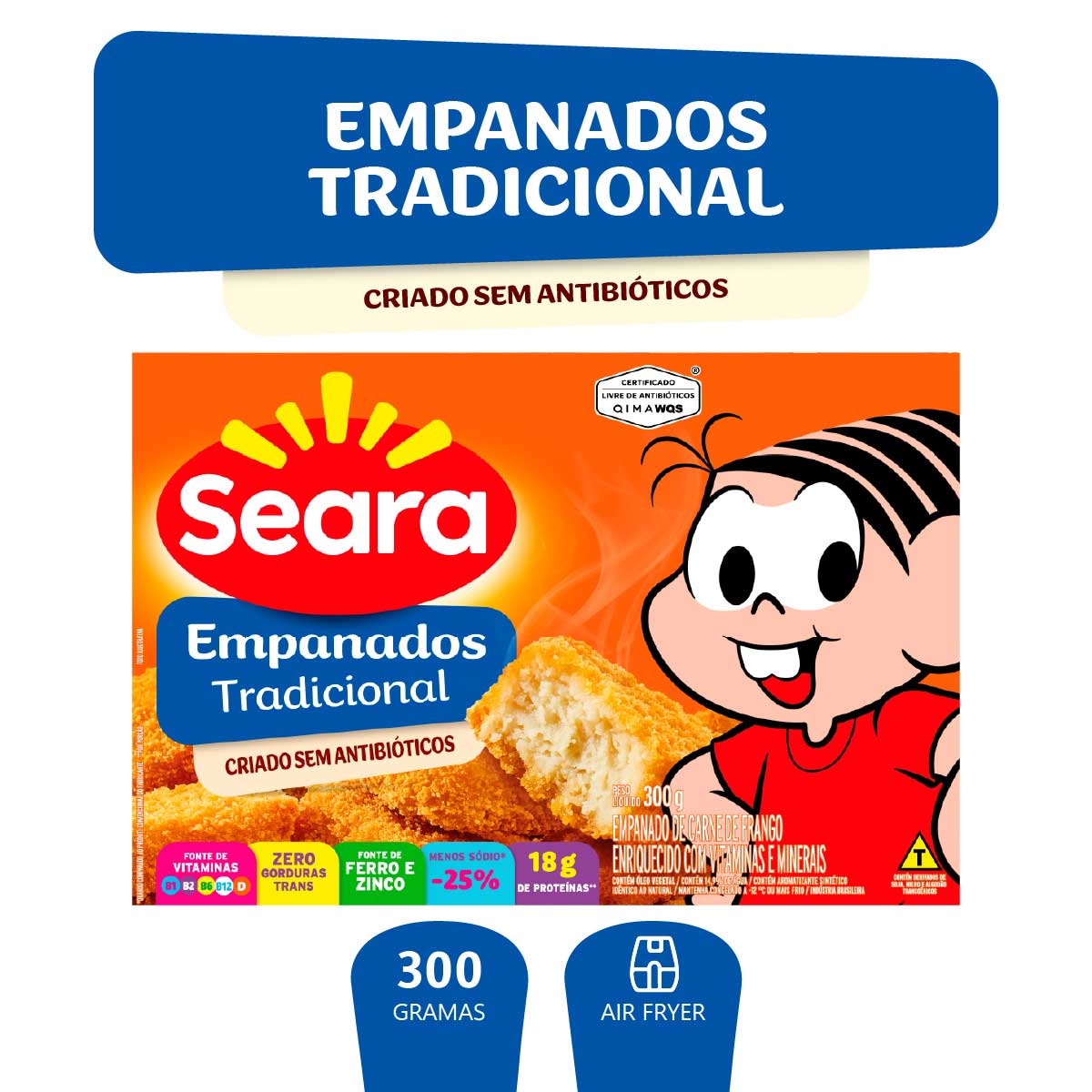 Empanados tradicional Seara turma da Mônica 300g