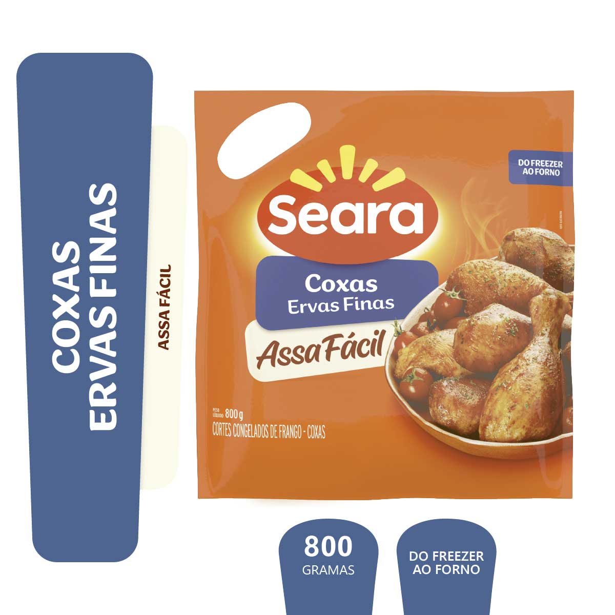 Coxa Temperada Seara Assa Fácil 800g
