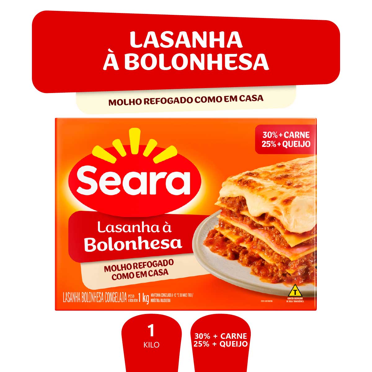 Lasanha bolonhesa Seara 1kg