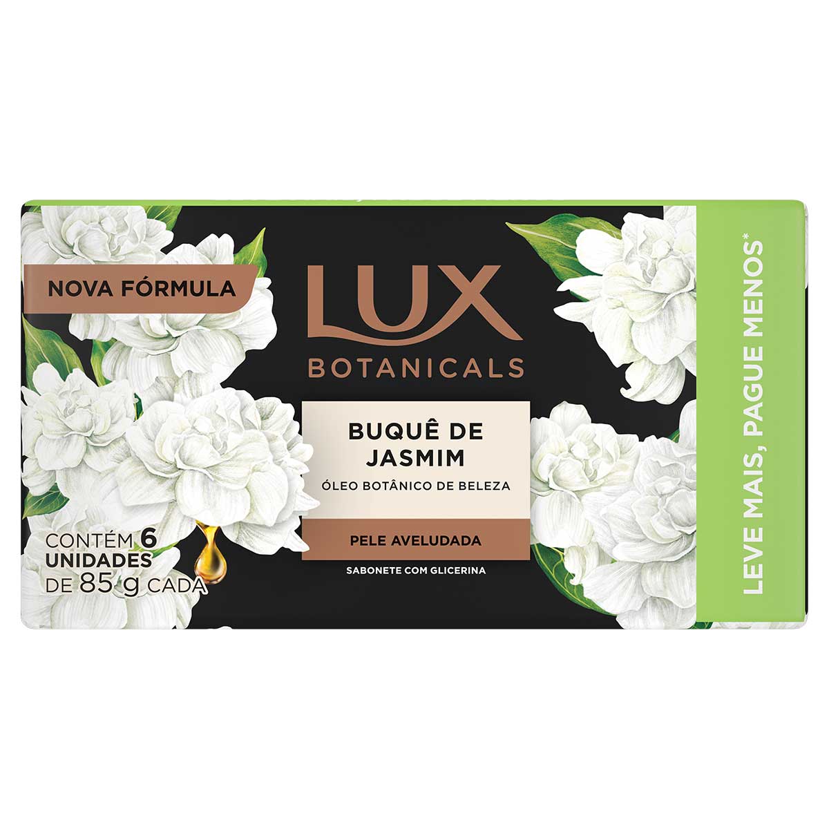 Sabonete em Barra de Glicerina Buquê de Jasmim Lux Botanicals 6 Unidades 85g Cada Leve Mais Pague Menos