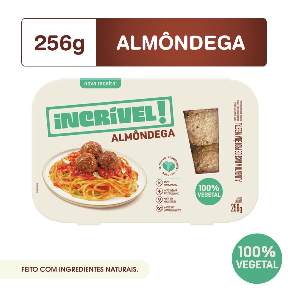 Almôndega Incrível! 100% Vegetal 256g