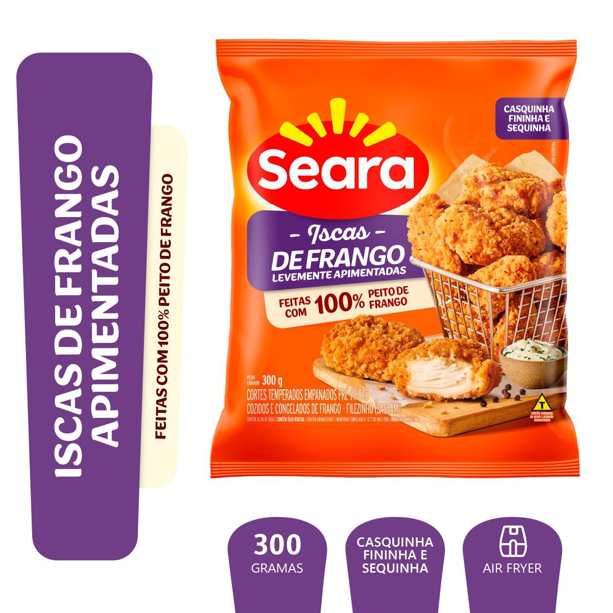 Iscas de Frango Apimentada Empanado Crocante Seara 300g