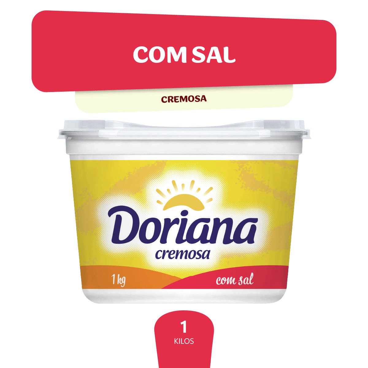 Margarina Cremosa com Sal Doriana 1 Kg