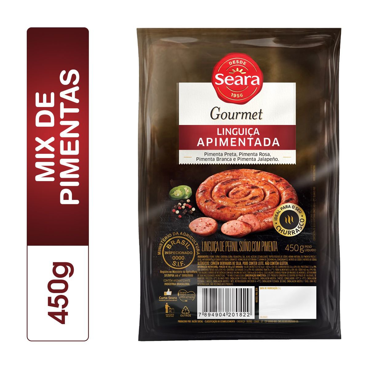 Linguiça Apimentada Seara Gourmet 450 g