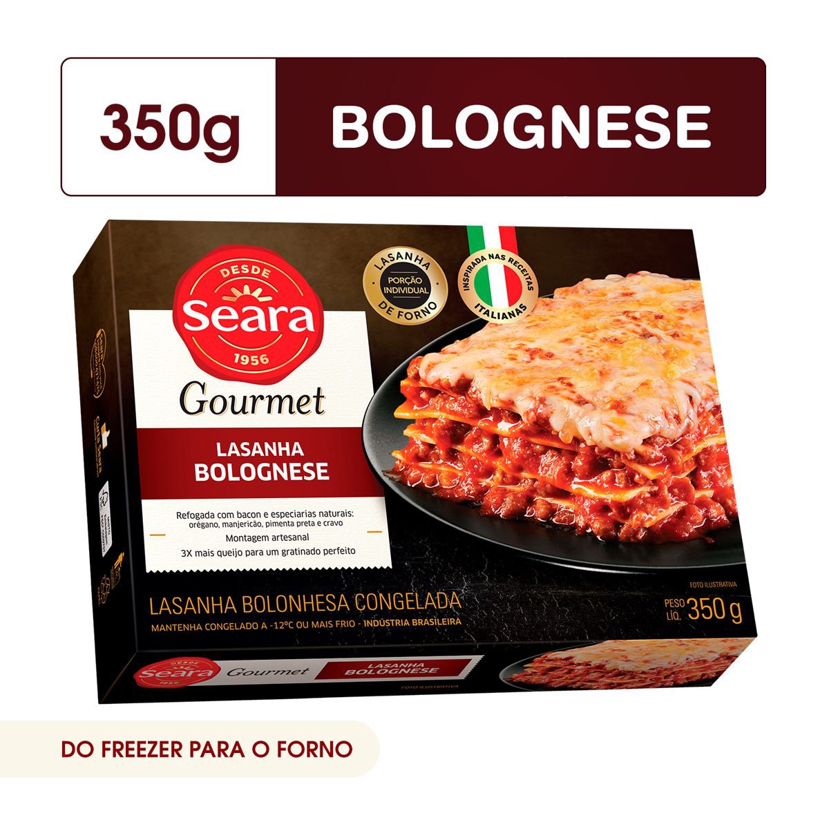 Lasanha Bolognese Seara Gourmet 350g