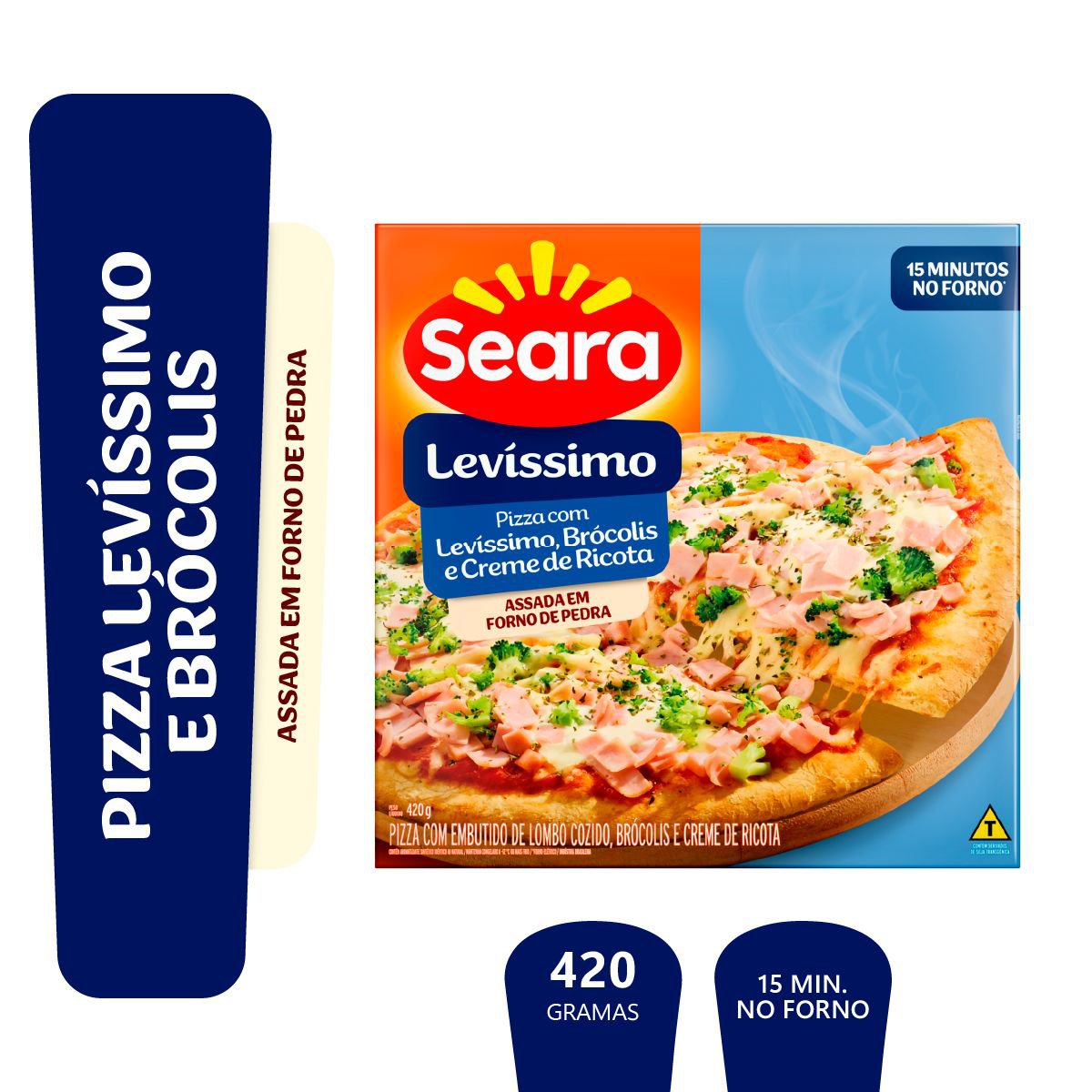 Pizza Levíssimo e Brócolis Seara 420g