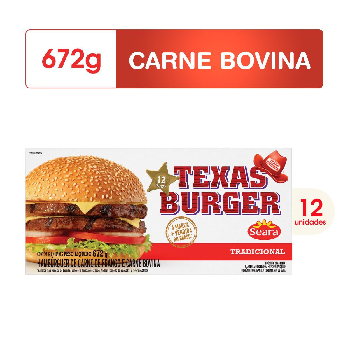 Hambúrguer Texas Burger 672g