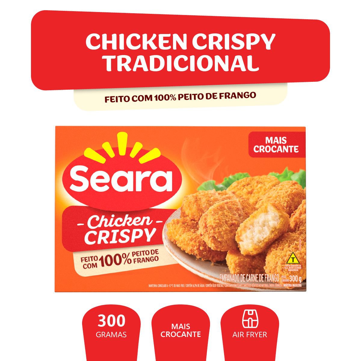 Empanado Chicken Crispy Tradicional Seara 300g