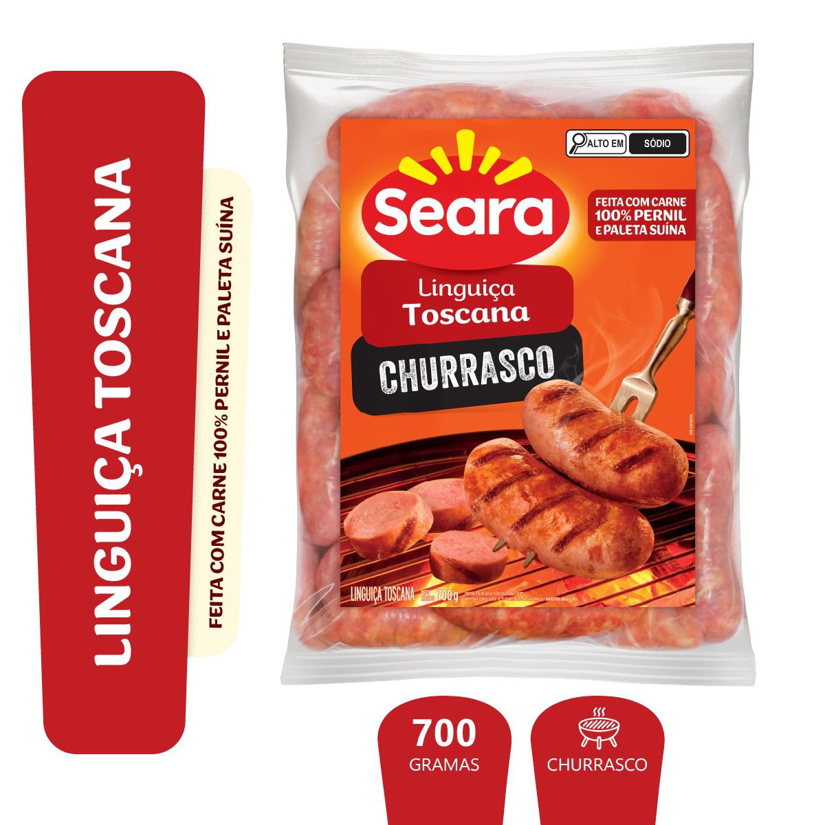 Linguiça Toscana Churrasco Seara 700g