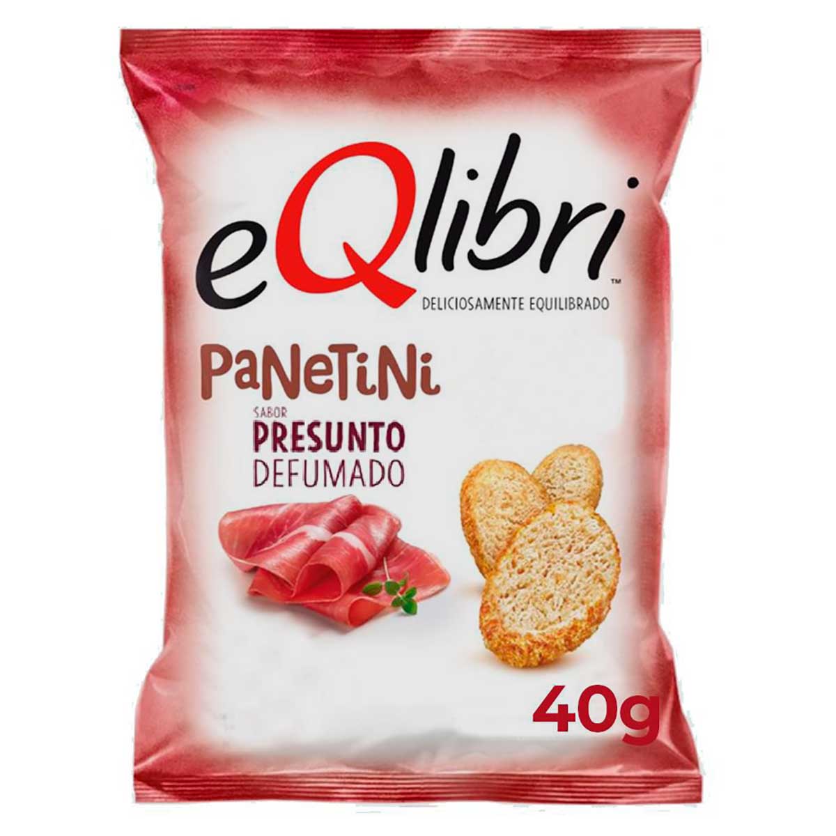 Snack Presunto Defumado Eqlibri Panetini Pacote 40g