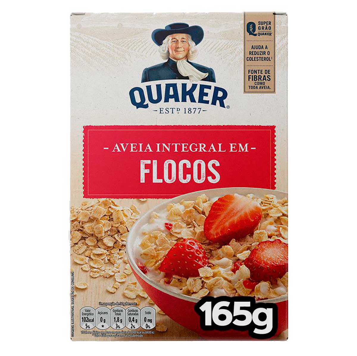 Aveia Em Flocos Regulares Quaker 165g