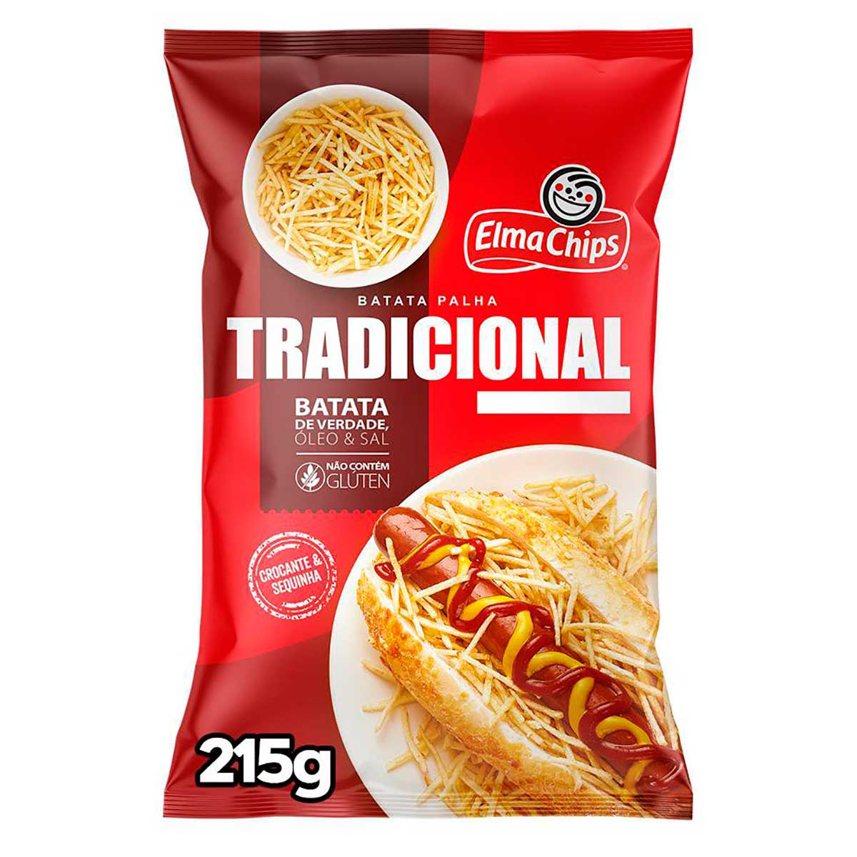 Batata Palha Tradicional Elma Chips 215g