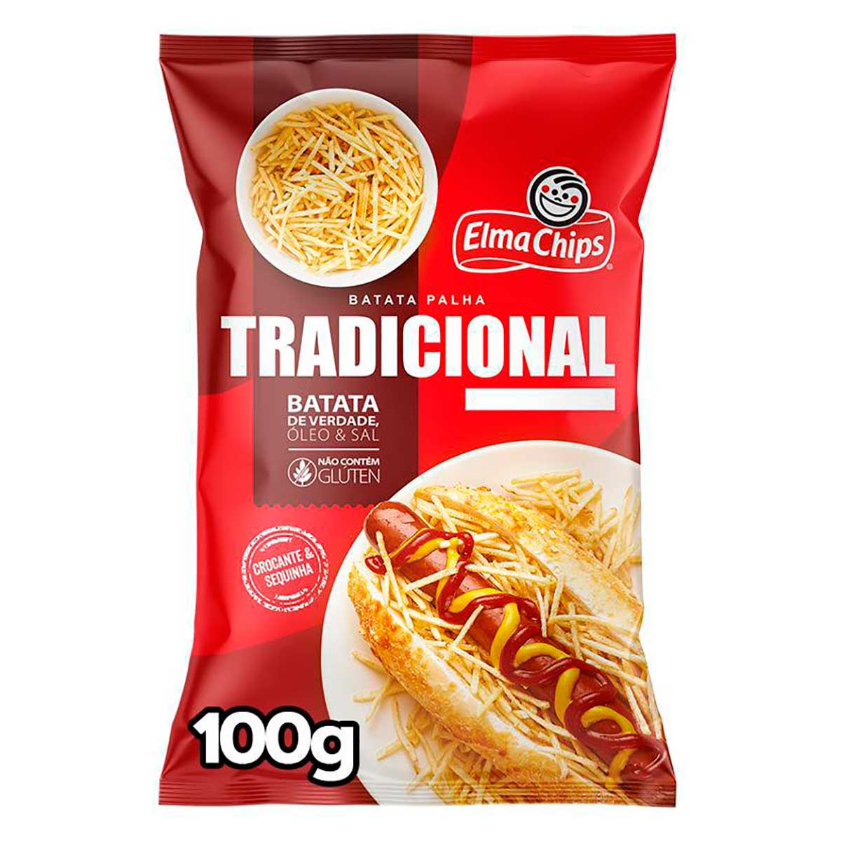 Batata Palha Tradicional Elma Chips Sachê 100g