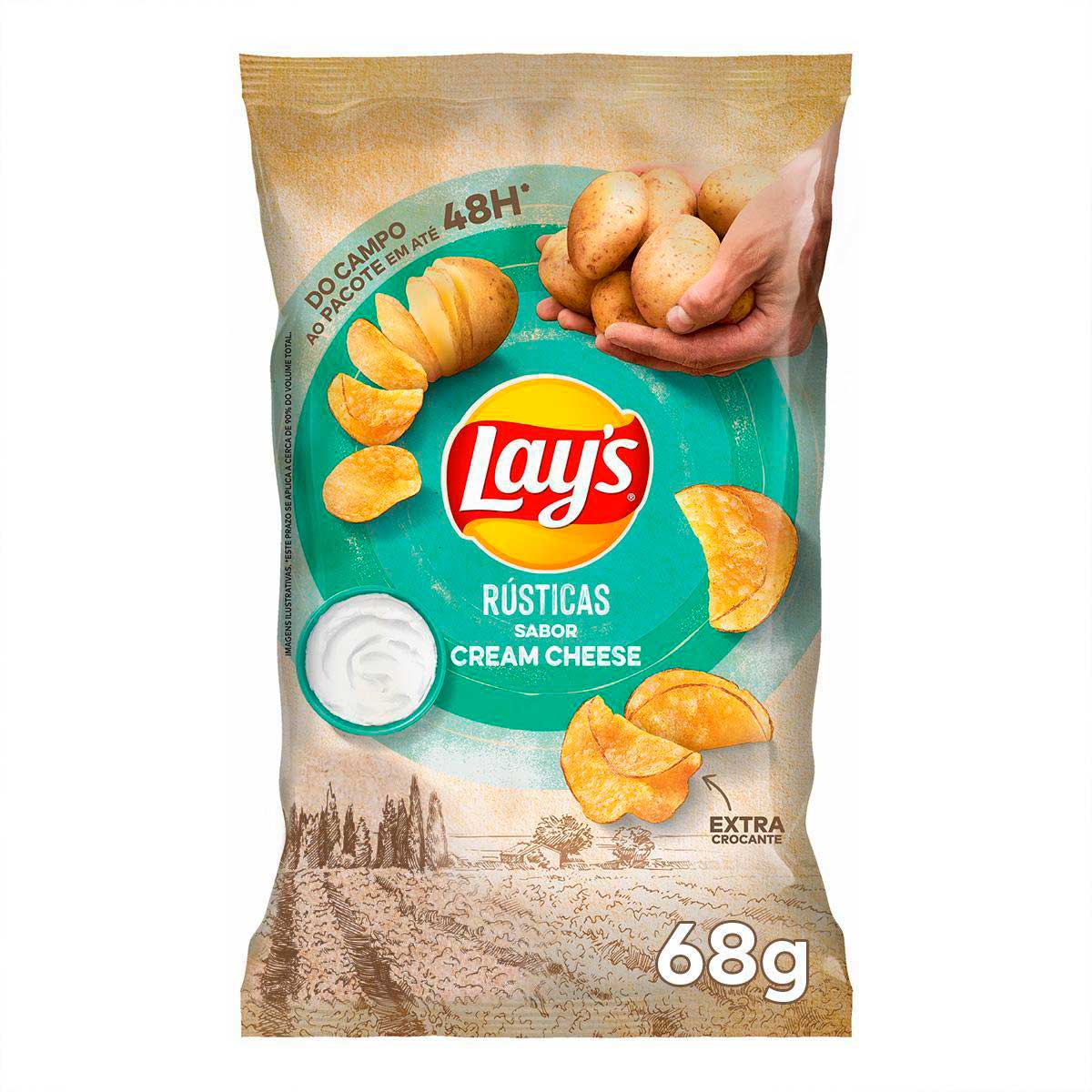 Batata Frita Lays Rústica Cream Cheese 68g