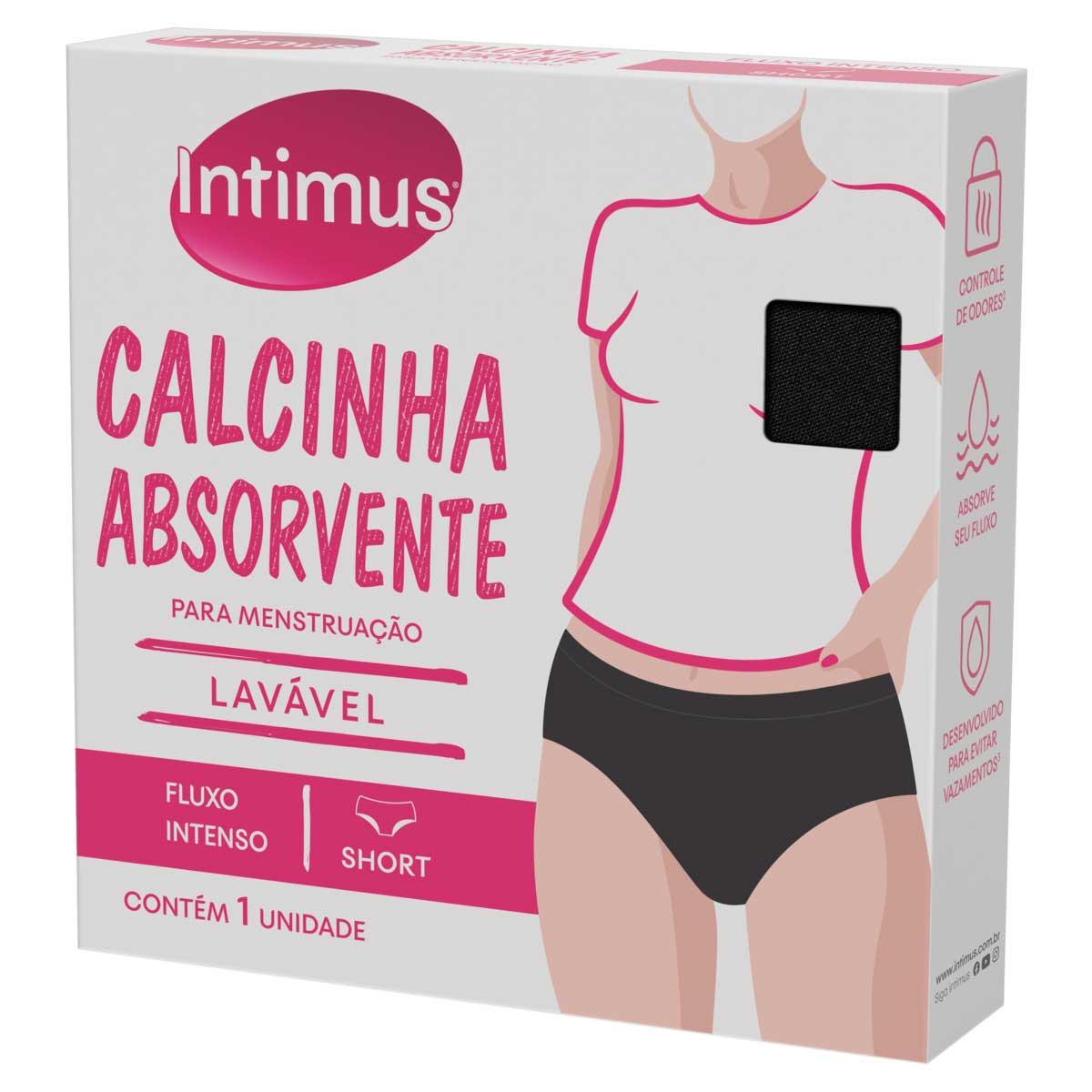 Calcinha Absorvente Lavável Short Intimus G