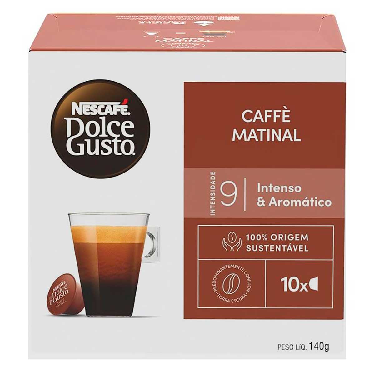 Café em Cápsula Nescafé Dolce Gusto Caffe Matinal 10 Cápsulas 80g