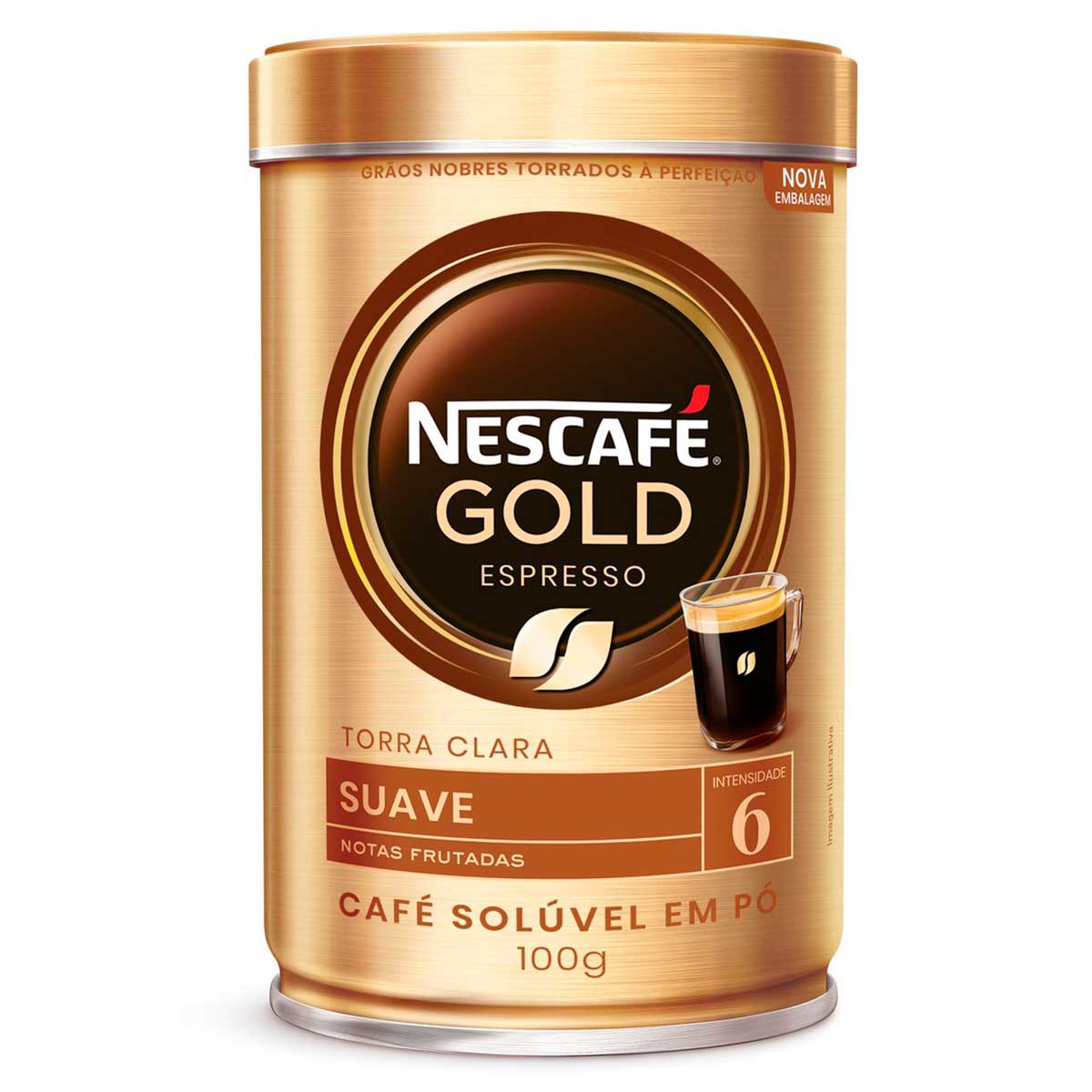 Café Nescafé Gold Espresso Intensidade 6 Lata 100g