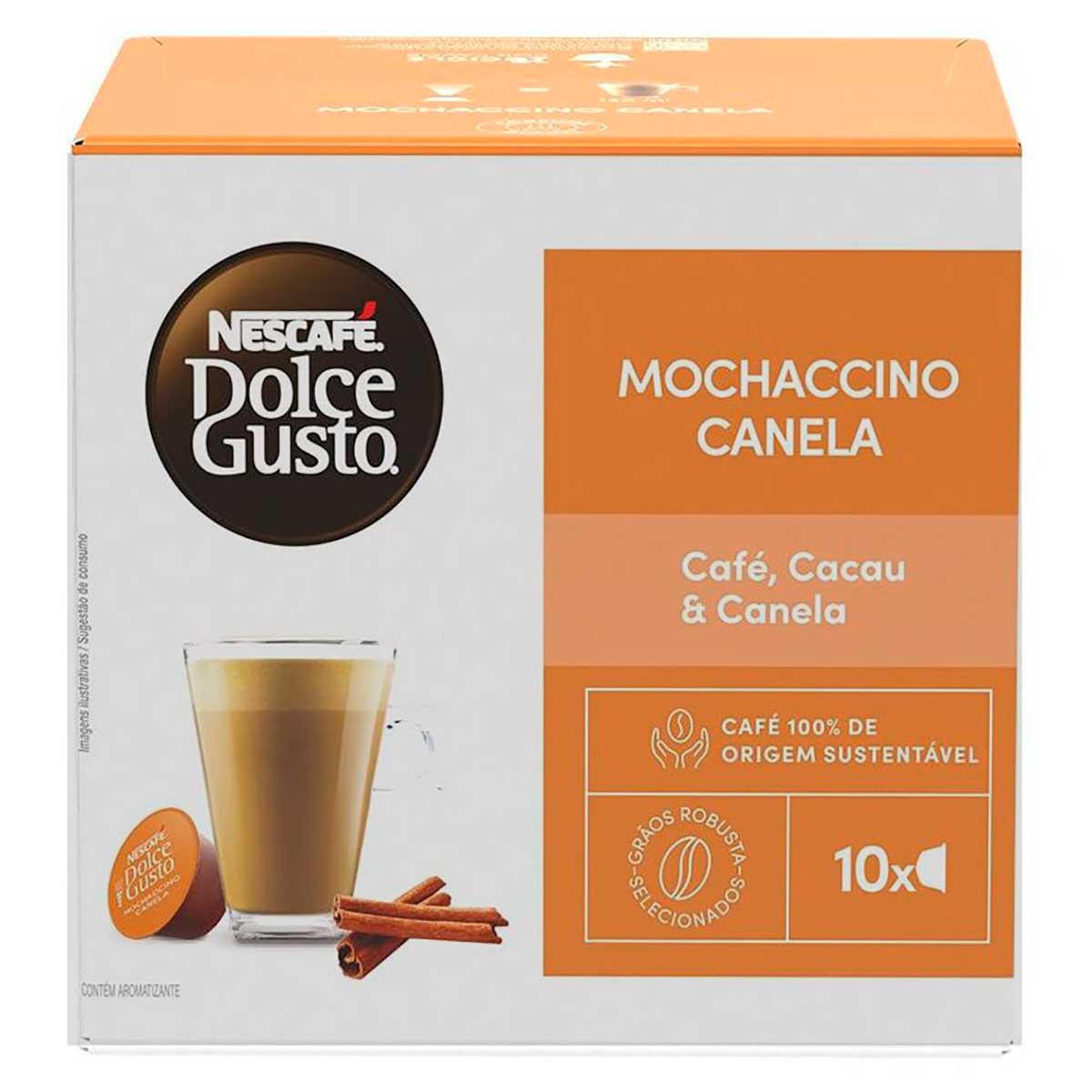 Cápsula Nescafé Dolce Gusto Mochaccino Canela Caixa com 10 Unidades 172g