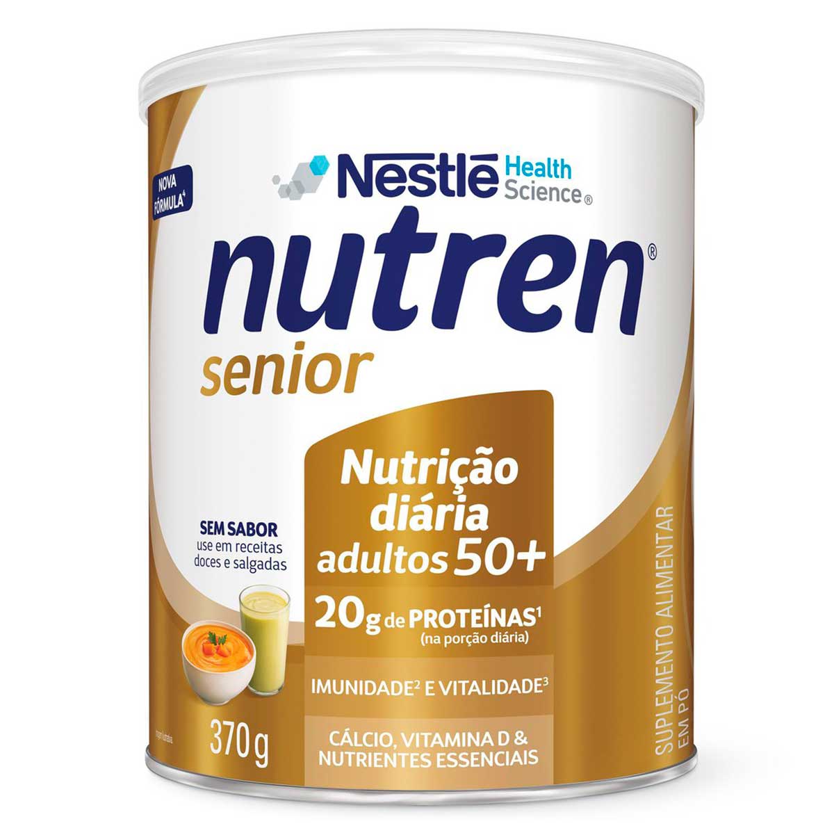 Complemento Alimentar Nutren Senior Sem Sabor 370g