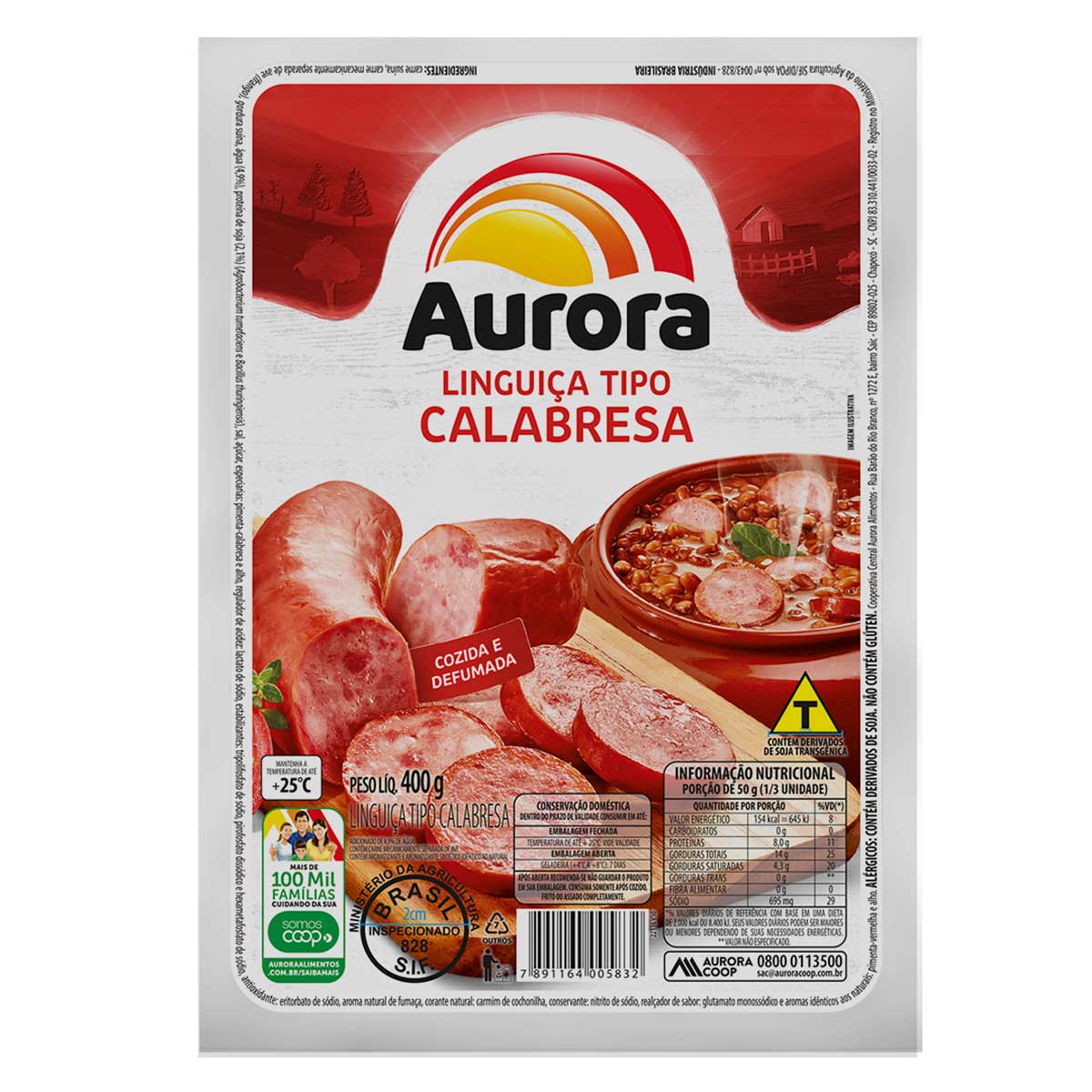 Linguiça Calabresa Aurora 400 g