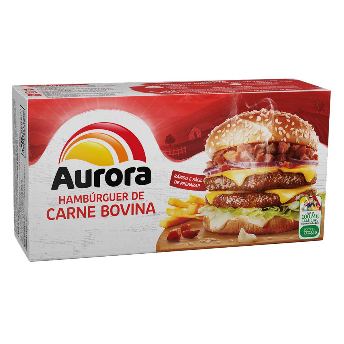 Hamburger Aurora Carne Bovina 672 g