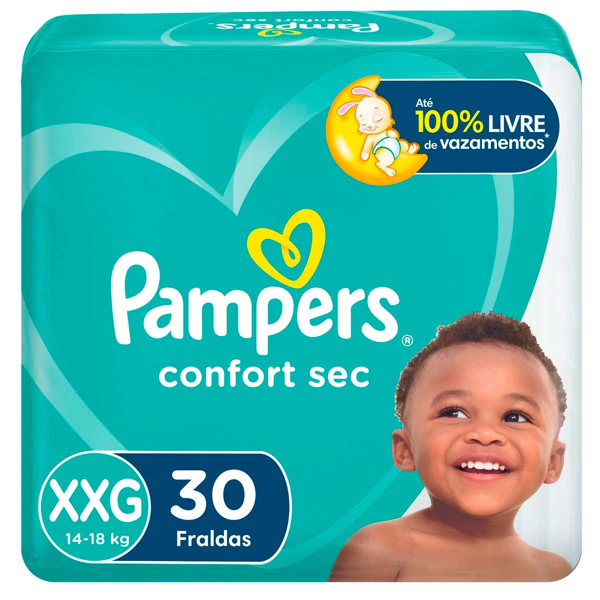 Fralda Descartável Pampers Confort Sec XXG 30 Unidades