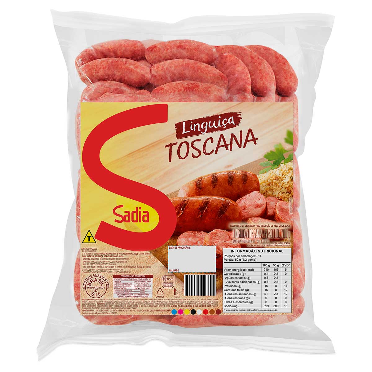 Linguiça Toscana Sadia 700g