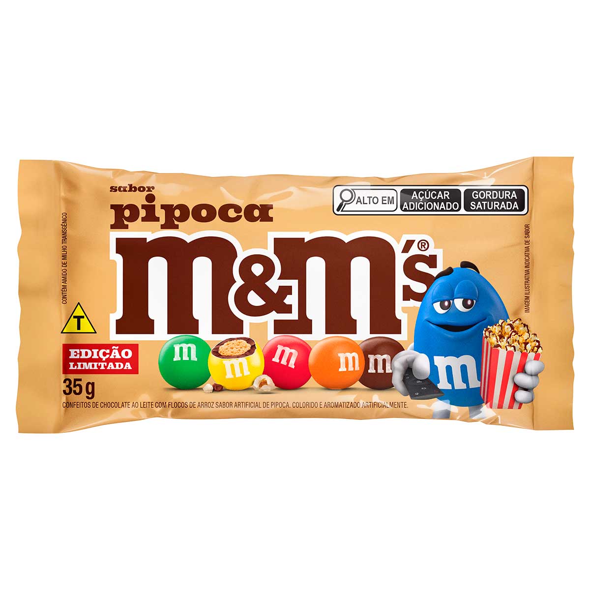 Confeito de Chocolate ao Leite Pipoca M&M's 35g