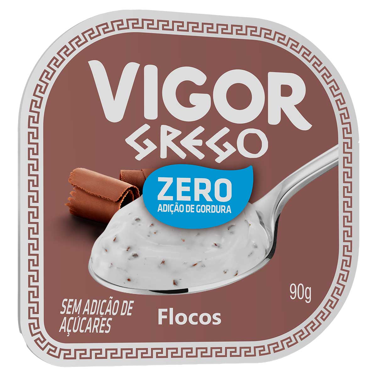 Iogurte Desnatado Grego Flocos sem Açúcar Vigor 90g