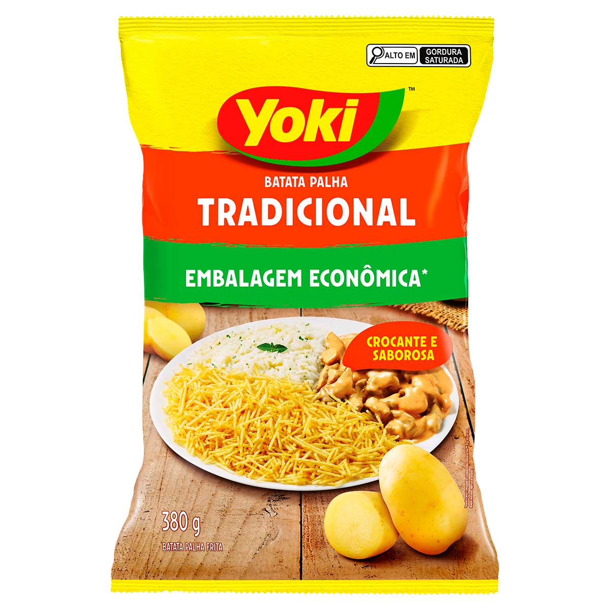 Batata Palha Tradicional Yoki 380g Embalagem Econômica