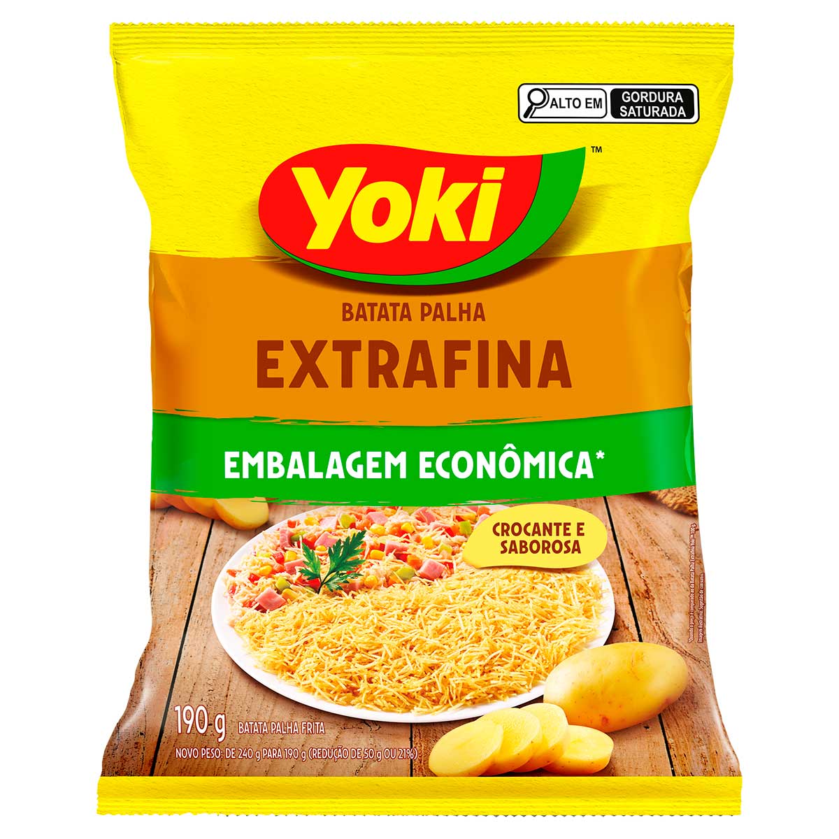 Batata Palha Extrafina Yoki 190g Embalagem Econômica